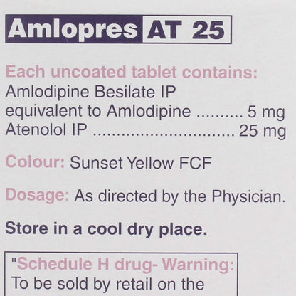 Amlopres AT 25 - Strip of 15 Tablets