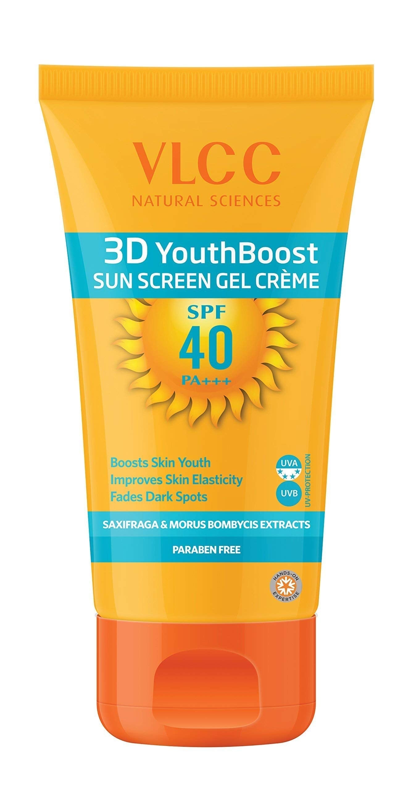 VLCC 3D Youth Boost SPF 40 +++ Sunscreen Gel Crème - 100g | UVA & UVB Protection | Broad Spectrum Sunscreen for Skin Elasticity, Firmness & Reduced Skin Pigmentation.