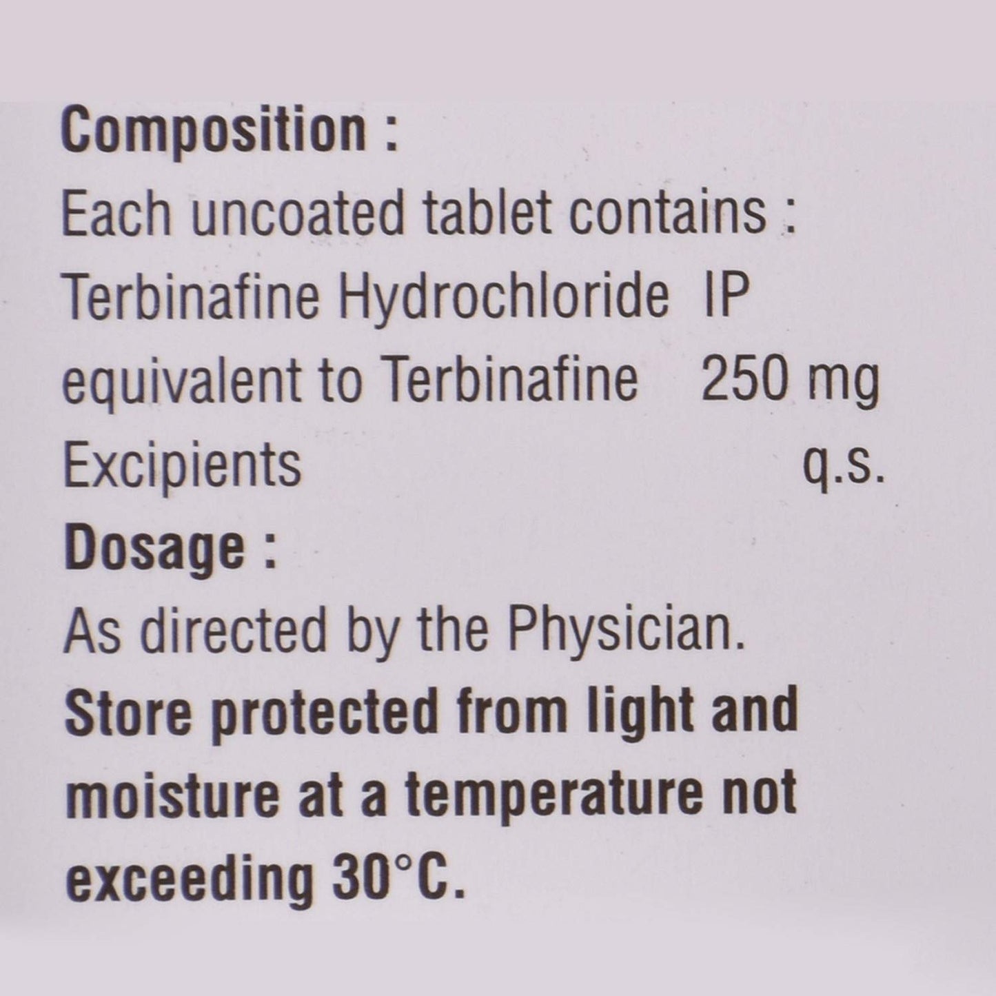 Trfy 250 - Strip of 7 Tablets