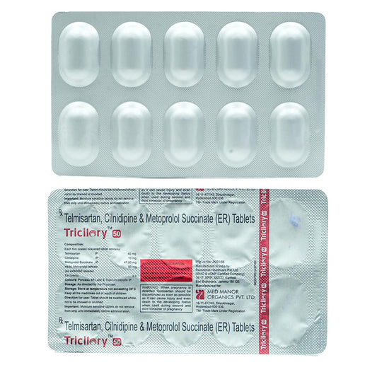 Tricilory 50/10/40MG - Strip of 10 Tablets