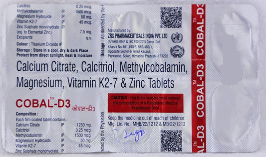 Cobal-D3 - Strip of 10 Tablets