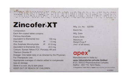 Zincofer-XT - Strip of 10 Tablets