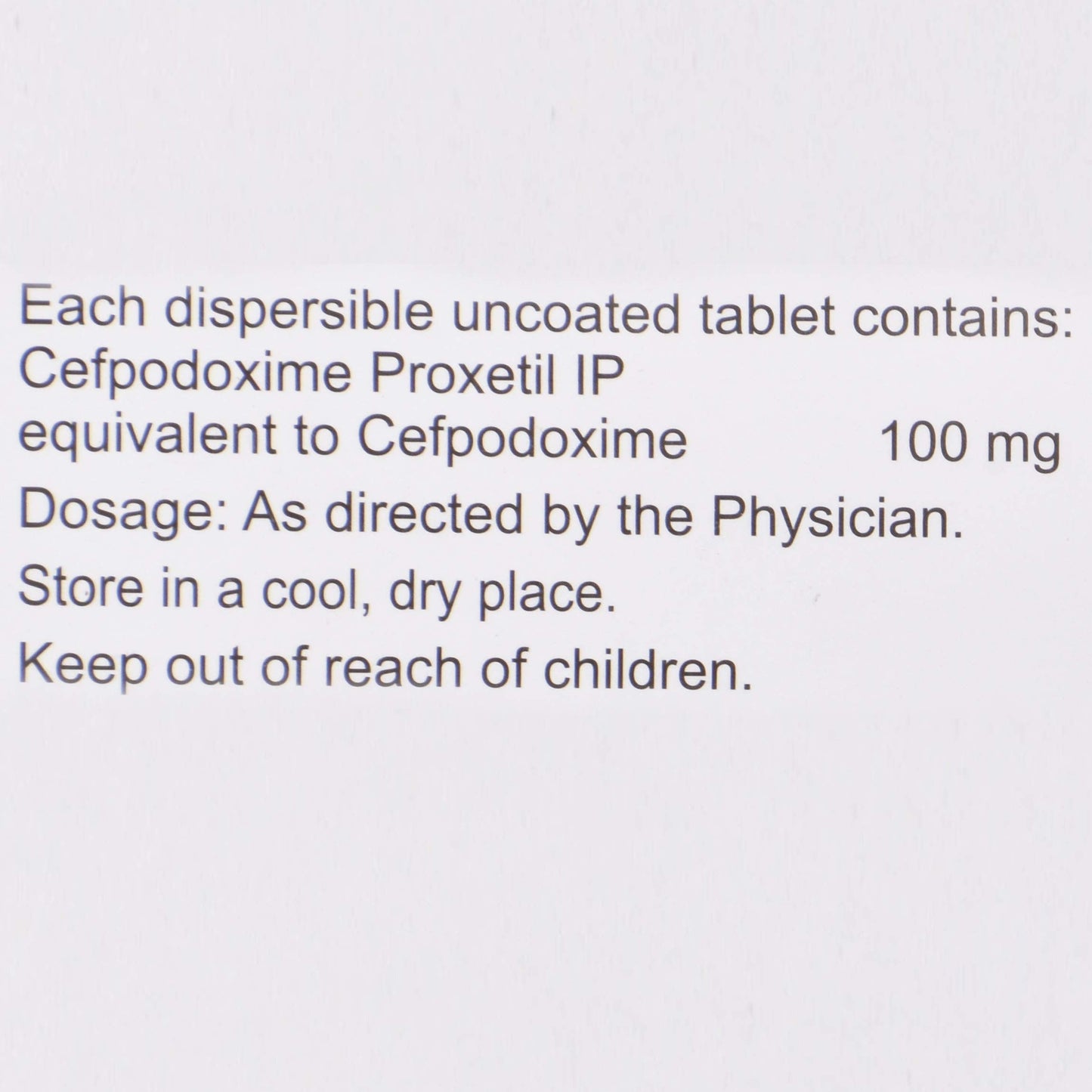 Zedocef 100-DT - Strip of 10 Tablets