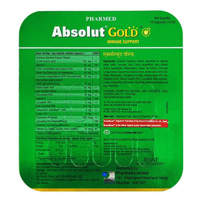 ABSOLUT GOLD - Strip of 10 Capsules