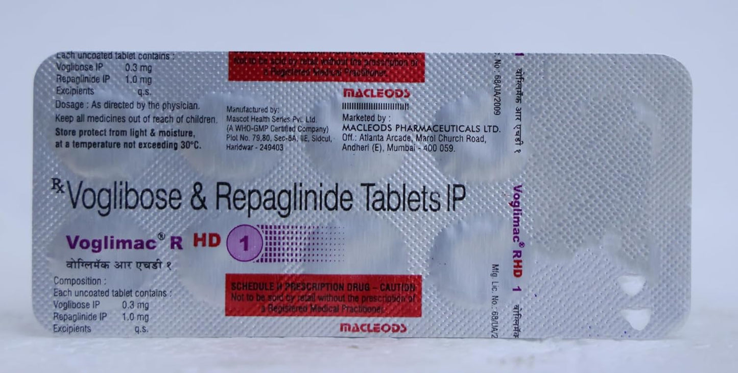 Voglimac R HD 1 - Strip of 10 Tablets