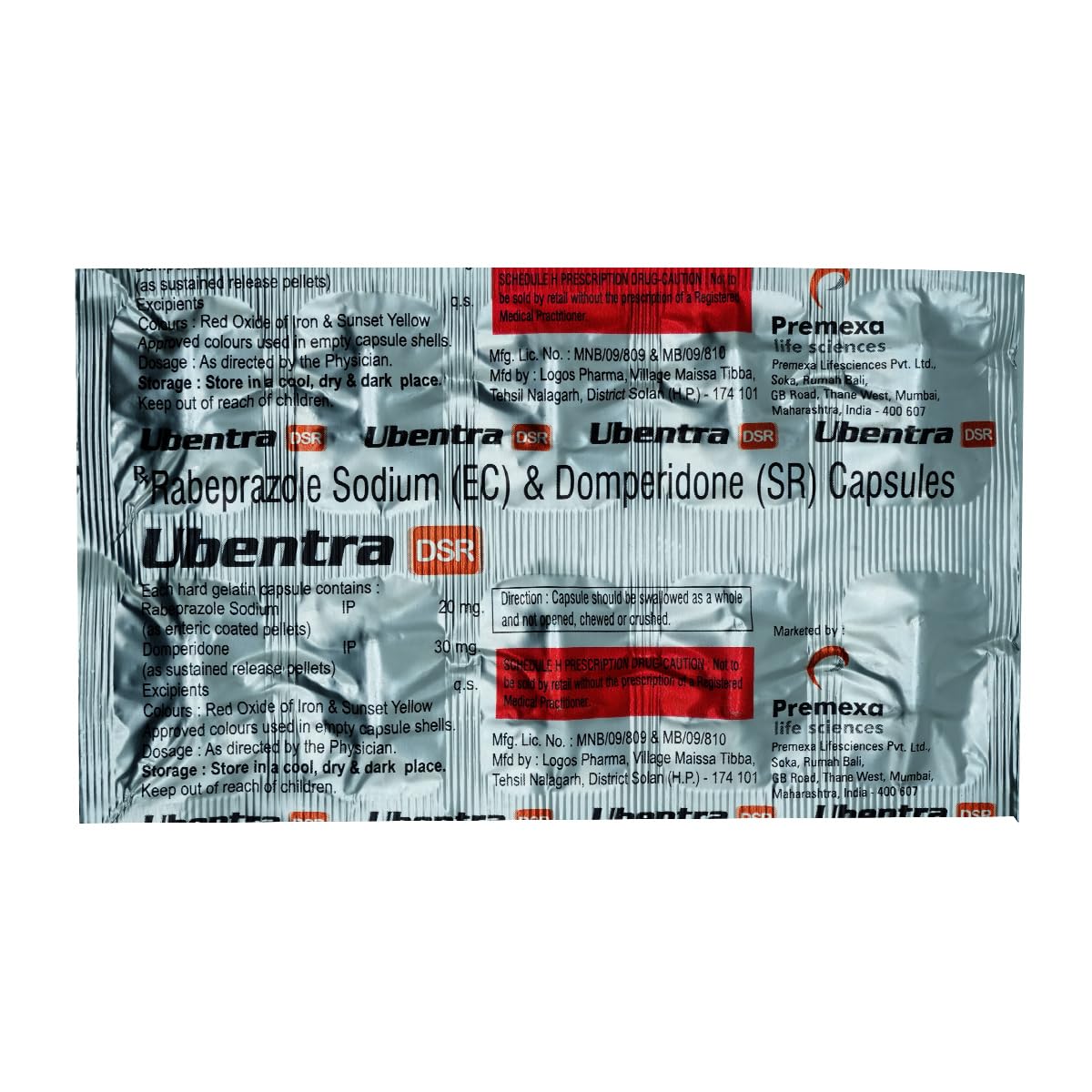 Ubentra DSR - Strip of 10 Capsules