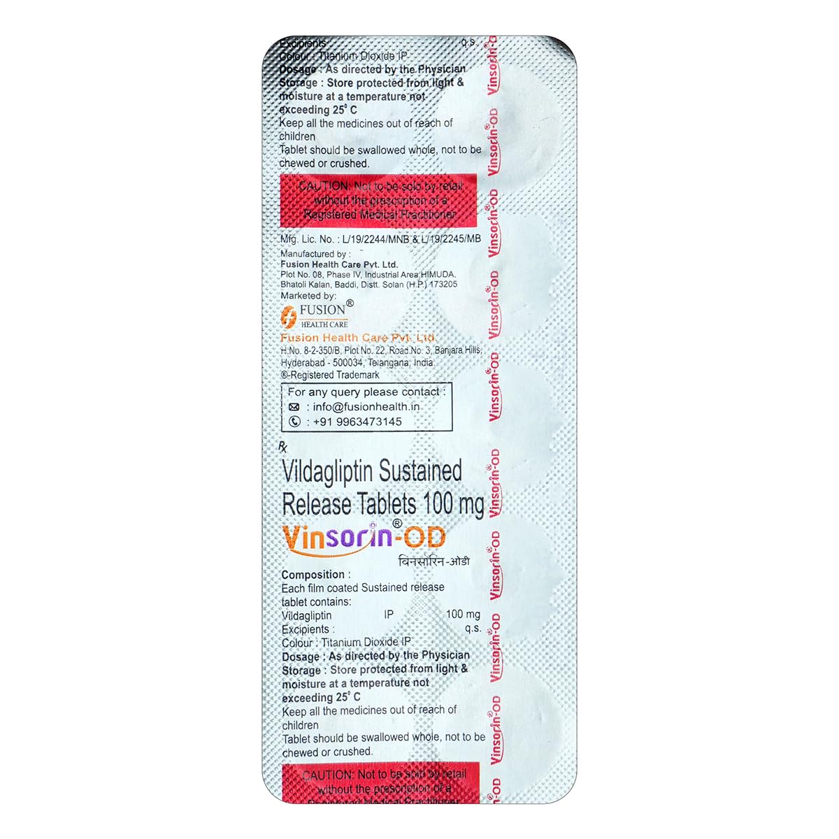 Vinsorin-Od 100 - Strip of 10 Tablets