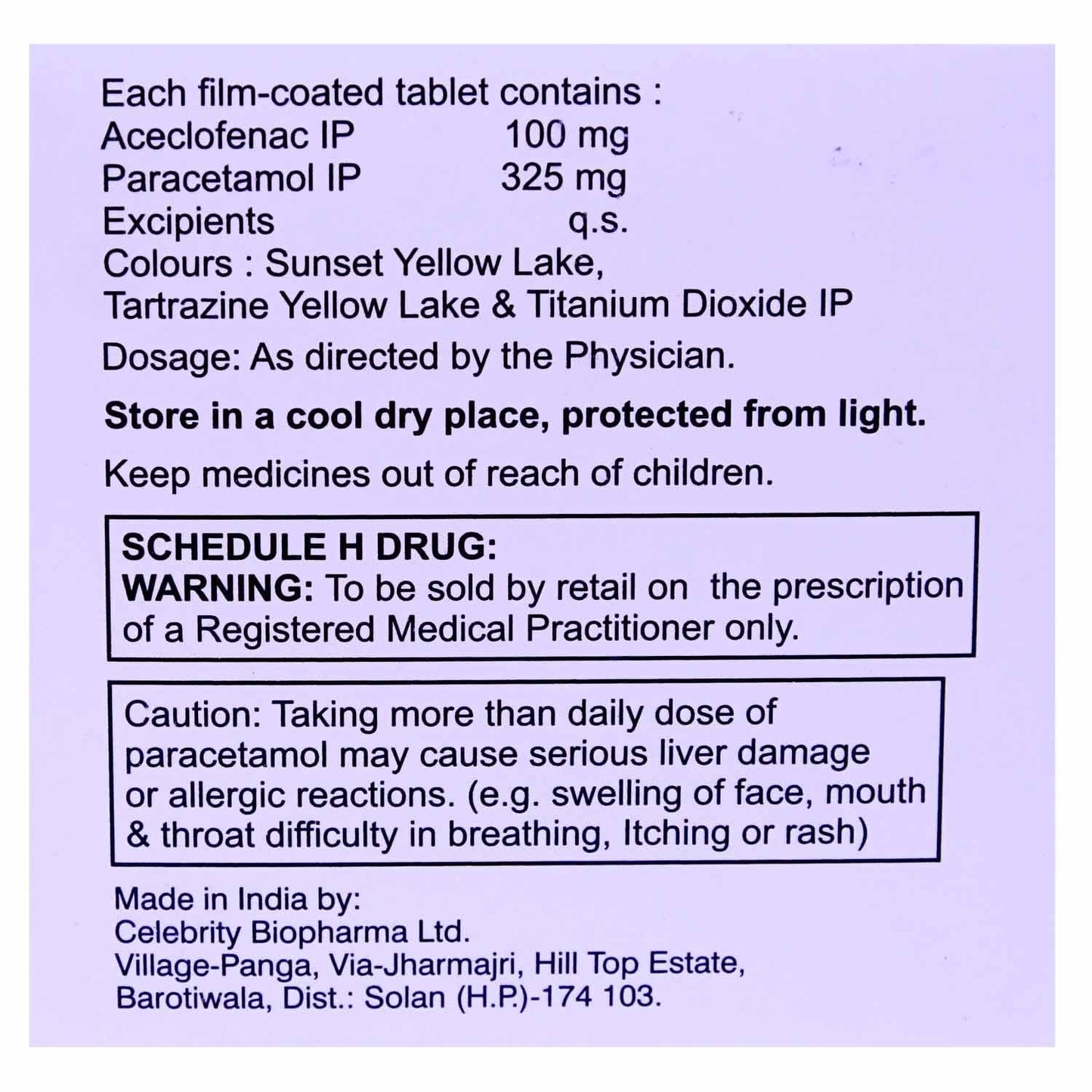 ACELOFLAM PLUS - Strip of 10 Tablets