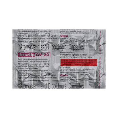 Atorlip Cv-20mg - Strip of 10 Capsules