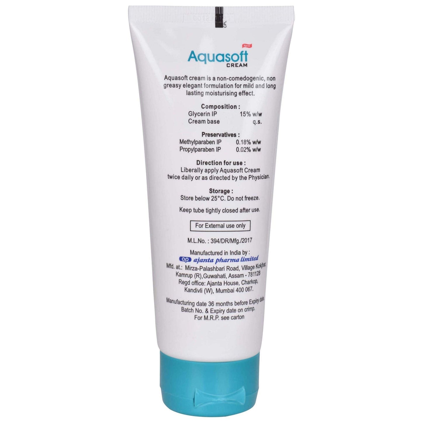 Aquasoft 15% - Tube of 100 g Cream