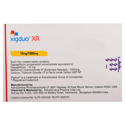 Xigduo XR 10mg/1000mg - Strip of 7 Tablets