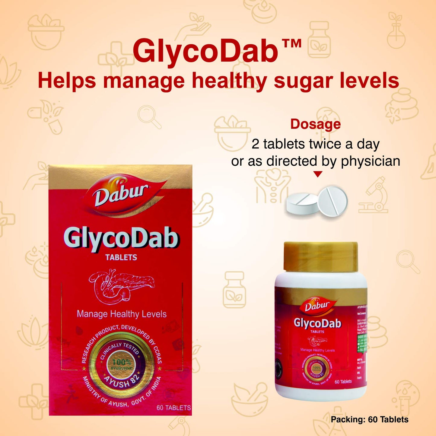 Dabur GlycoDab - 60 Tablets