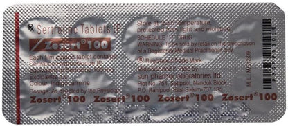 Zosert 100mg - Strip of 10 Tablets