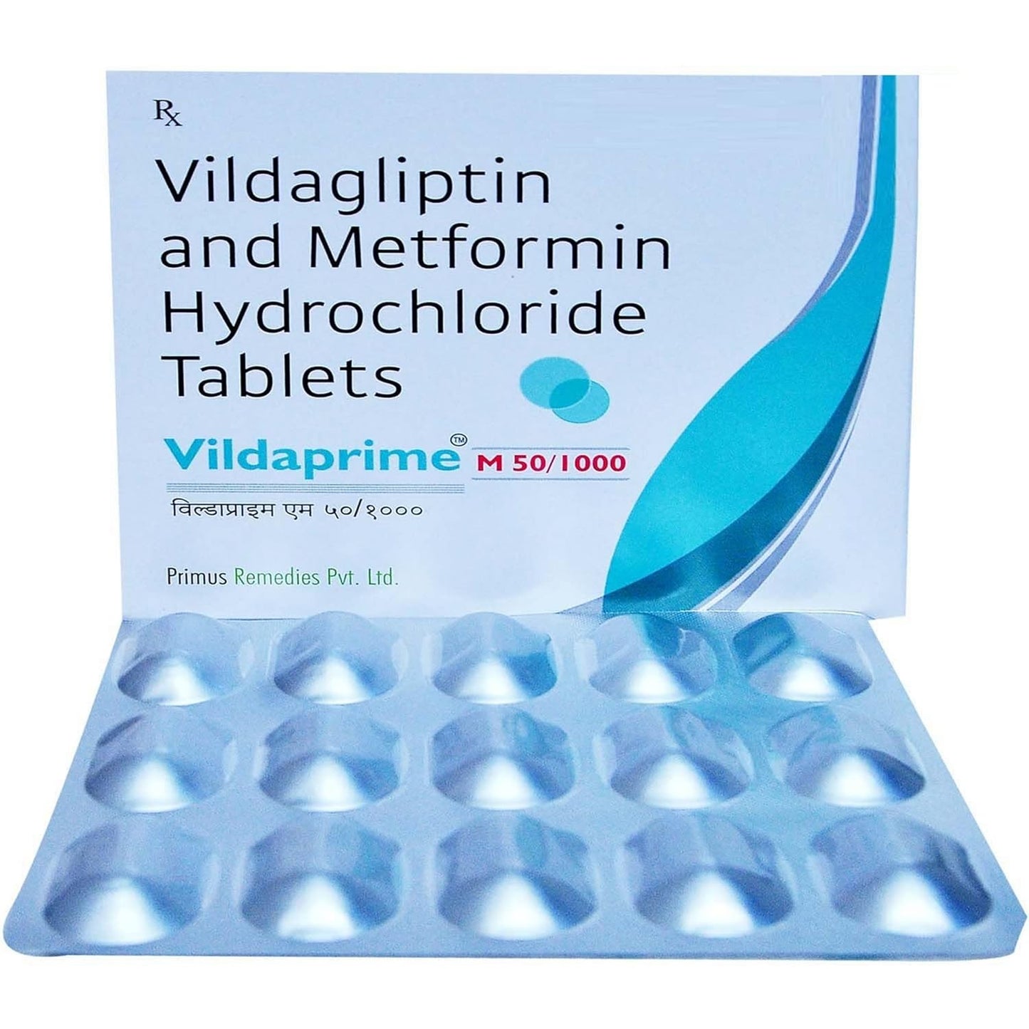 Vildaprime M 50/1000 - Strip of 15 Tablets