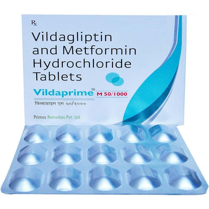 Vildaprime M 50/1000 - Strip of 15 Tablets