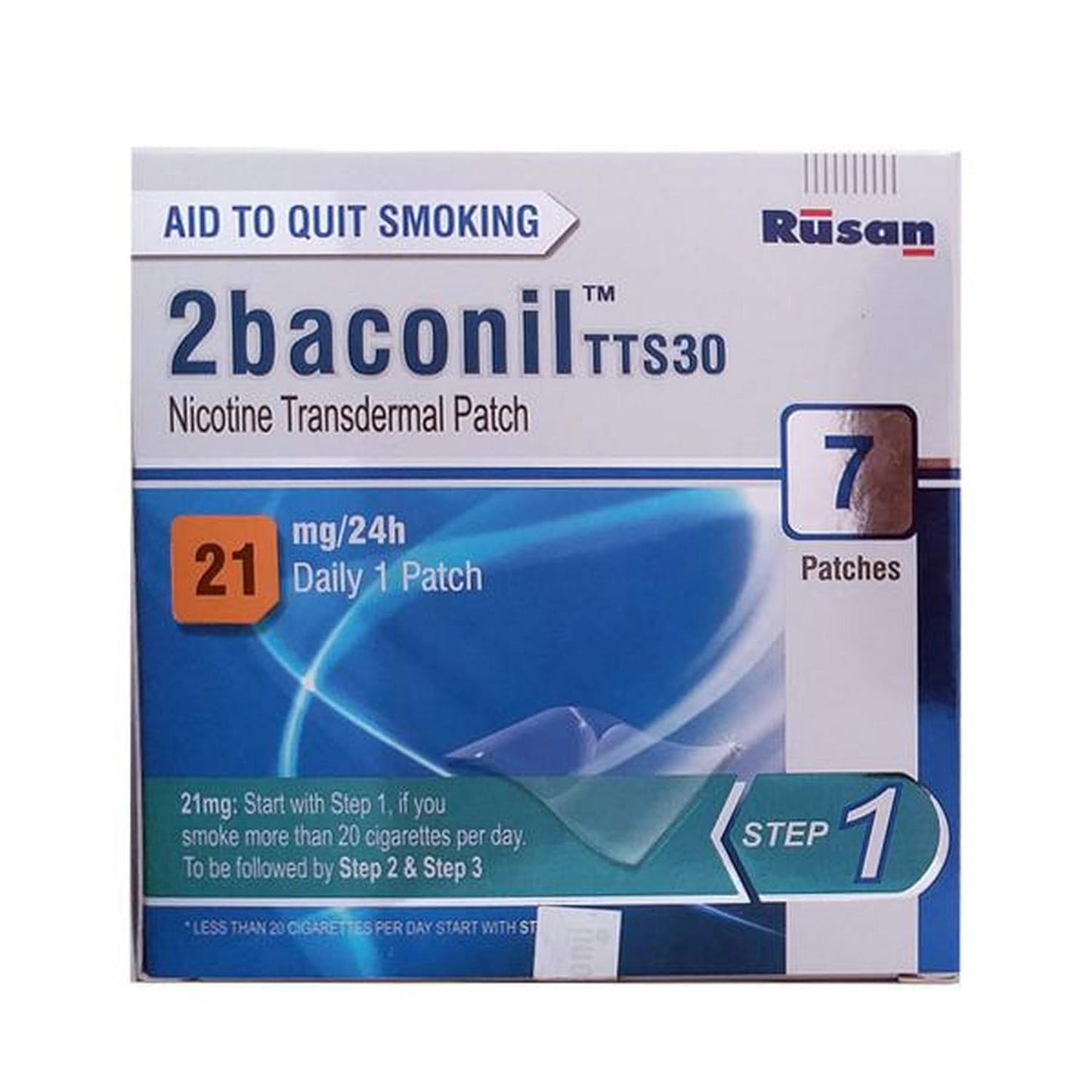 2 Baconil TTS30 21 mg - Pack of 7 Nicotine Transdermal Patches