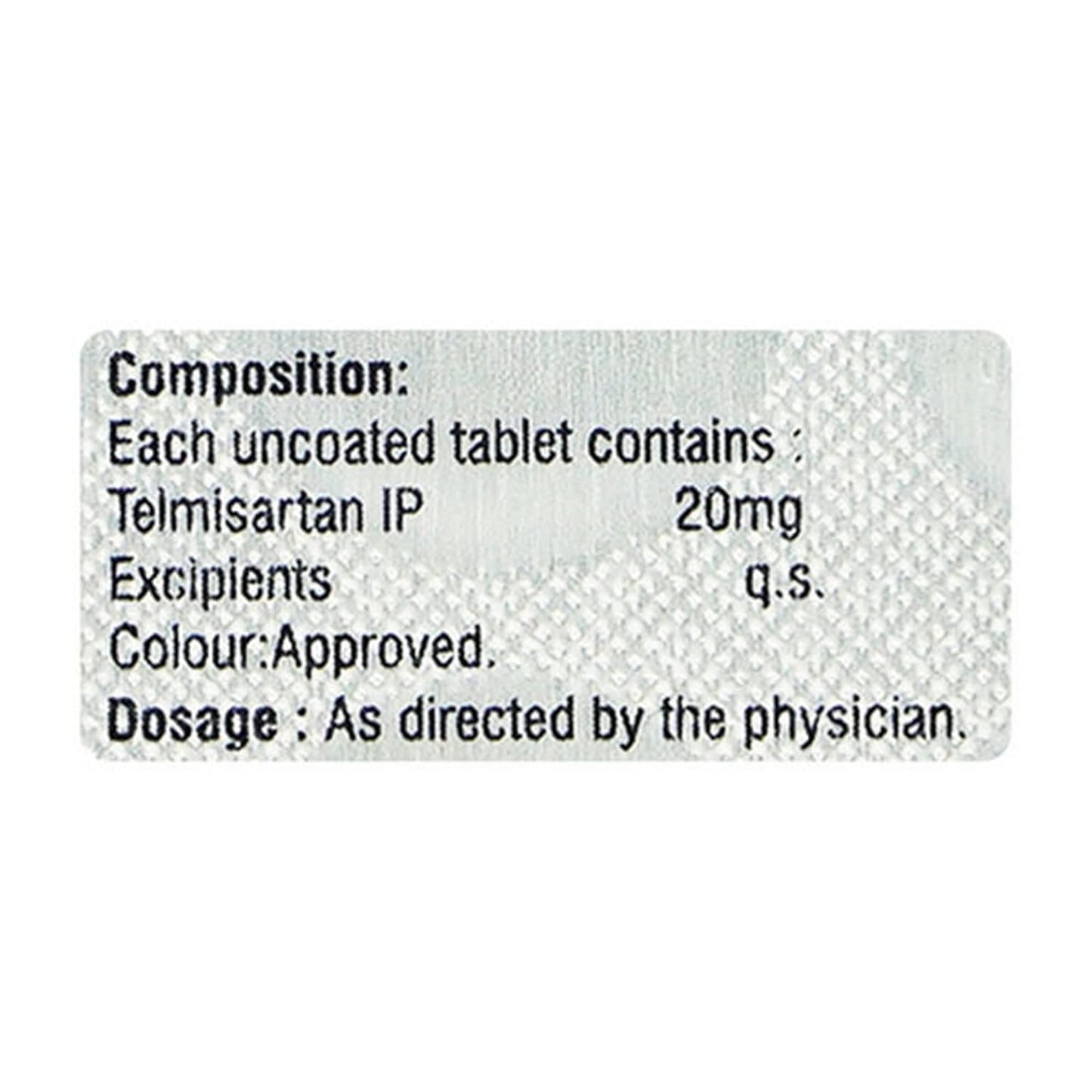 Telx 20MG - Strip of 15 Tablets