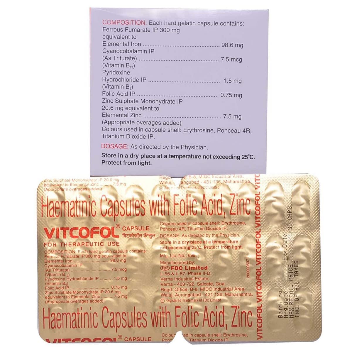 Vitcofol - Strip of 30 Capsules