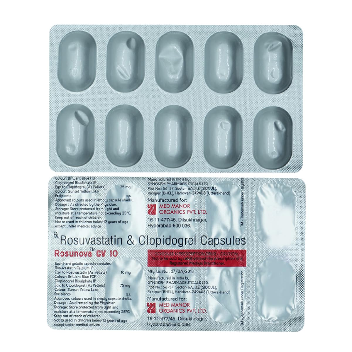 Rosunova CV 10 - Strip of 10 Capsules