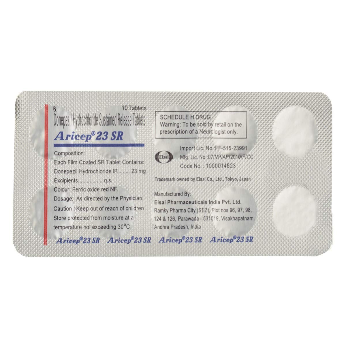 Aricep 23 SR - Strip of 10 Tablets