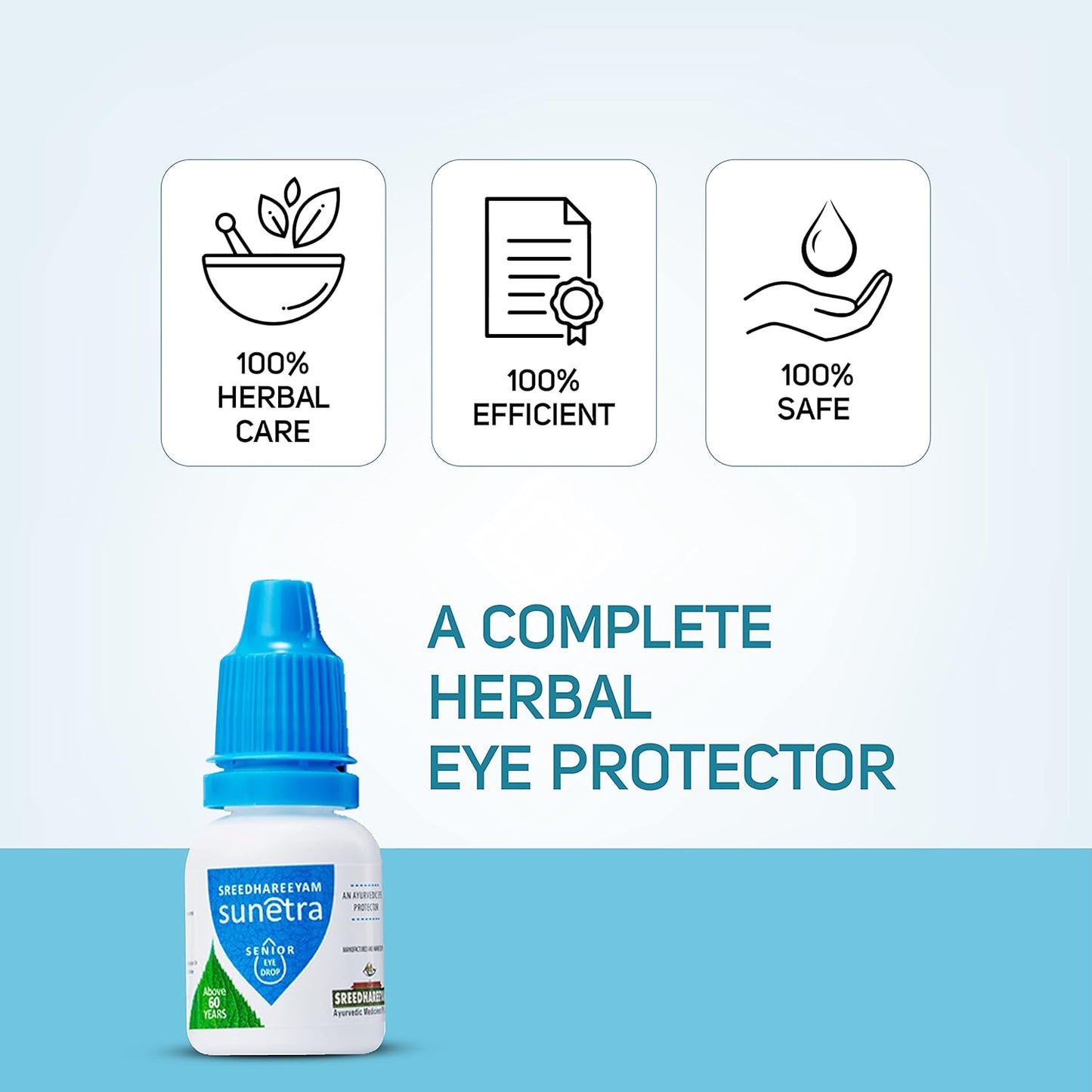 Sreedhareeyam Ayurveda Sunetra Senior Herbal Eyedrops (Above 60 years Age)