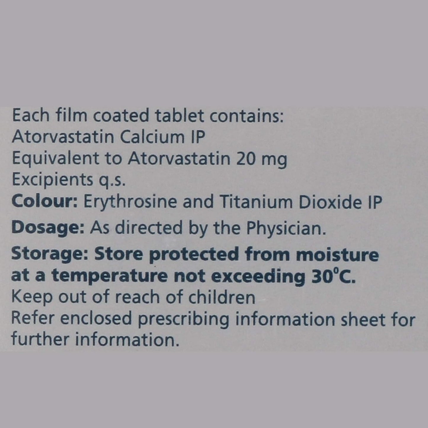 Statix 20 - Strip of 10 Tablets