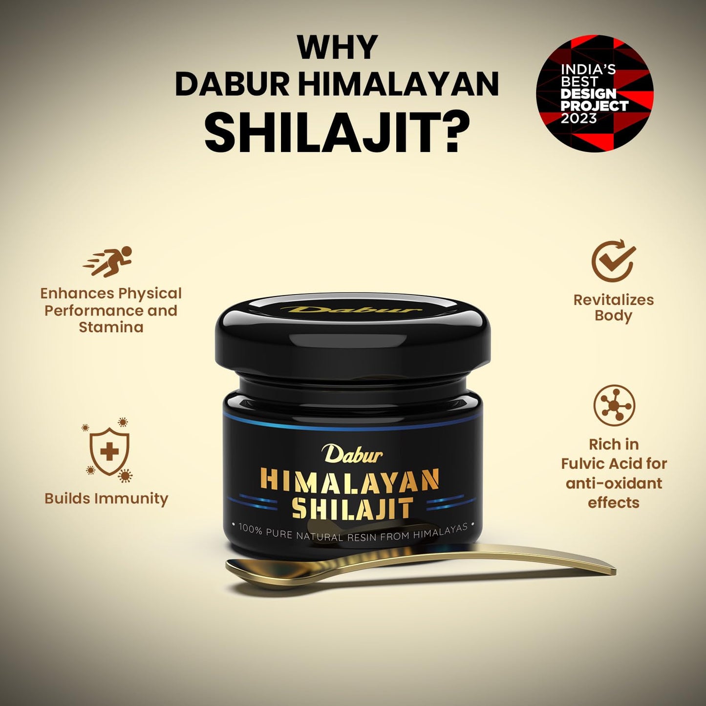 Dabur Himalayan Shilajit Resin - 15g | 100% Pure Shilajit | Boosts Stamina And Energy | Builds Immunity