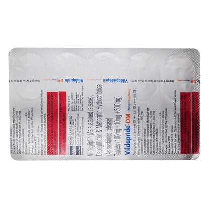 Vildapride-DM 100/10/500 - Strip of 10 Tablets