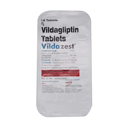 Vildazest 50MG - Strip of 15 Tablets