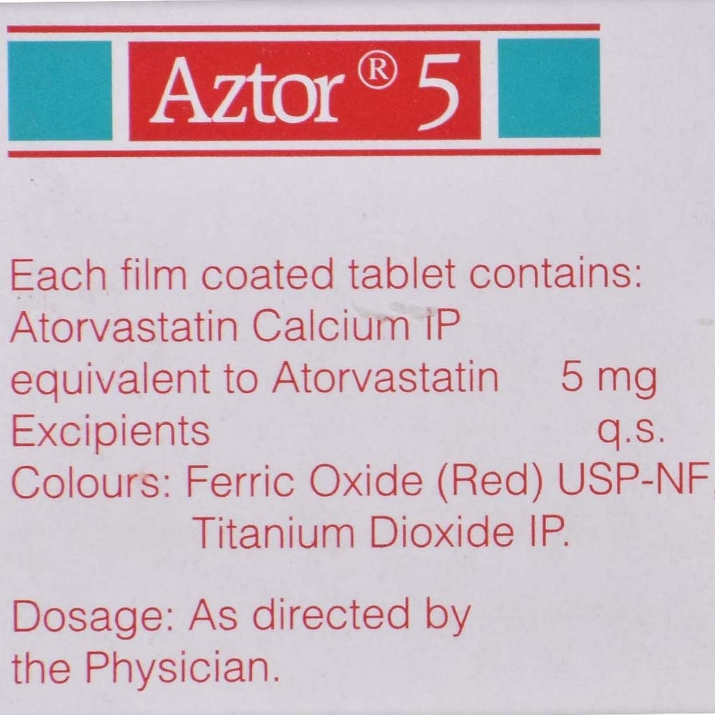 Aztor 5 - Strip of 15 Tablets