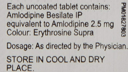 Amlovas 2.5 - Strip of 15 Tablets