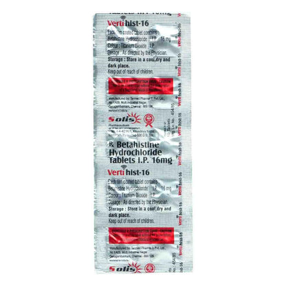 Vertihist 16 - Strip of 10 Tablets