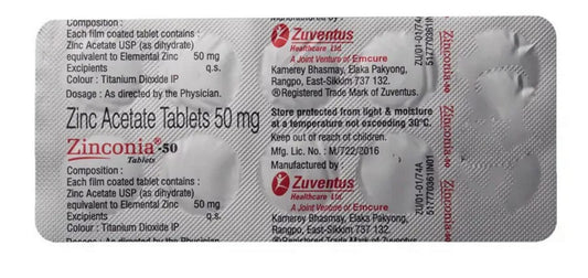 Zinconia 50 mg - Strip of 10 Tablets