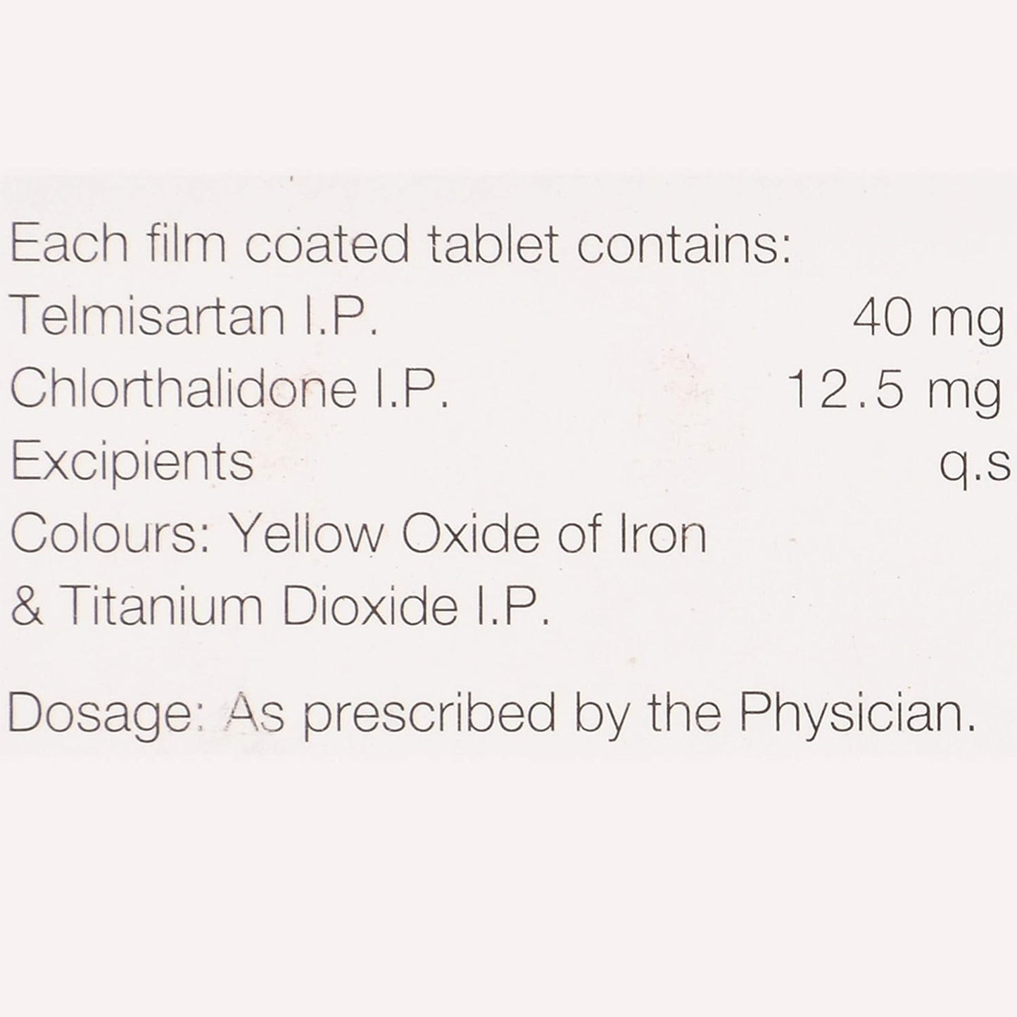 Telpres CT 40/12.5 - Strip of 15 Tablets