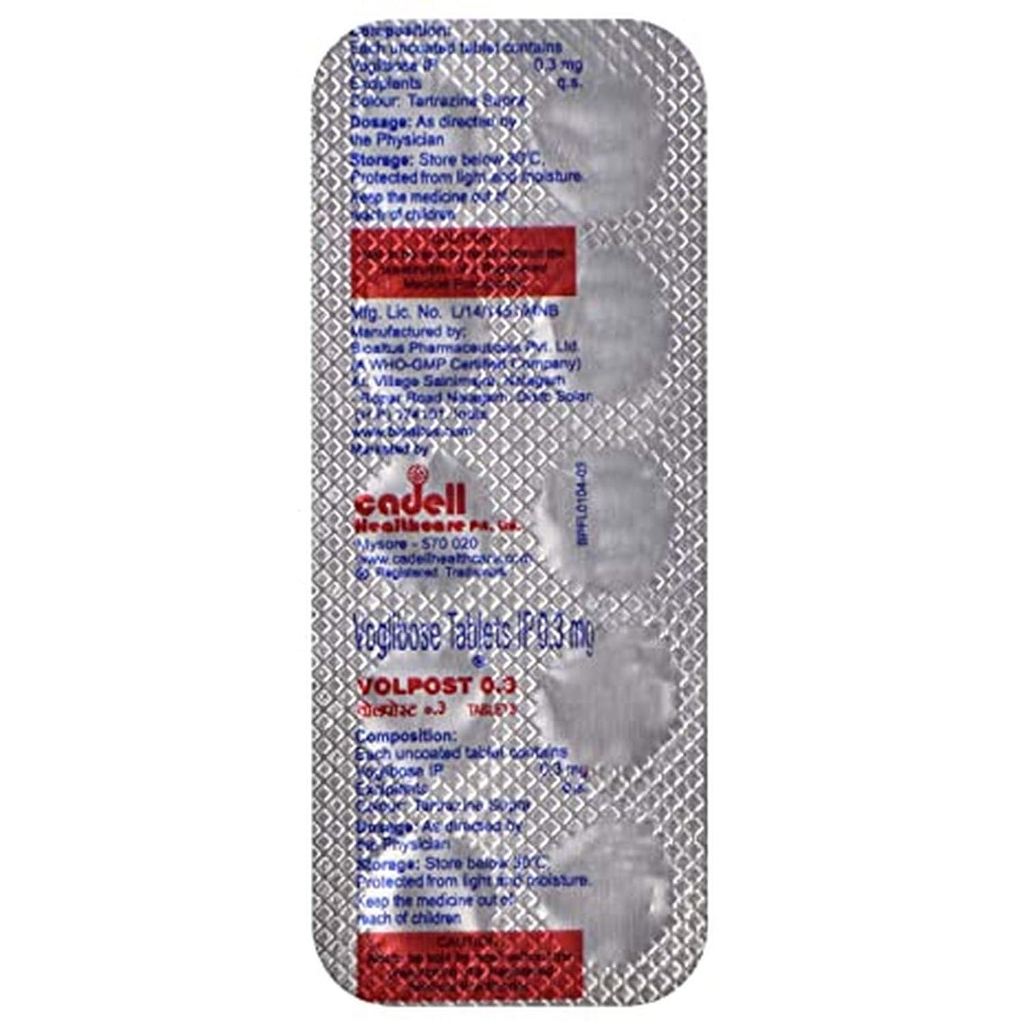 Volpost M 0.3 - Strip of 10 Tablets