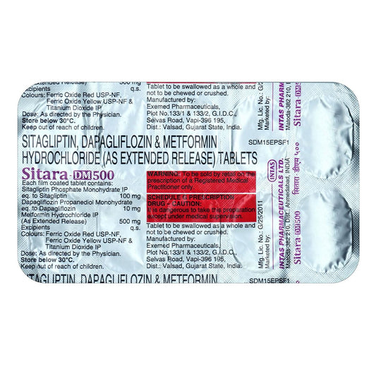 Sitara-DM 500 -Strip of 10 Tablets