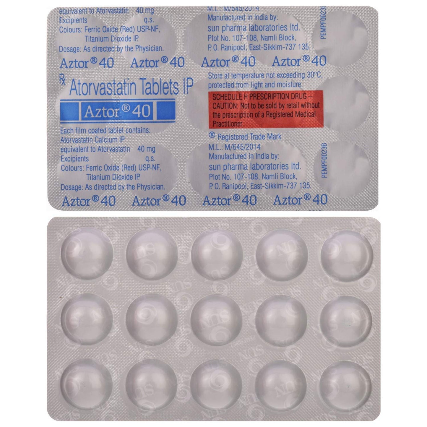 Aztor 40 - Strip of 15 Tablets