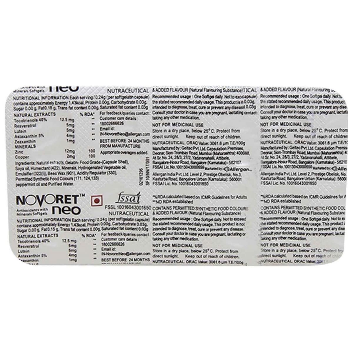 Novoret Neo Softgel - Strip of 10 Softgel Capsules