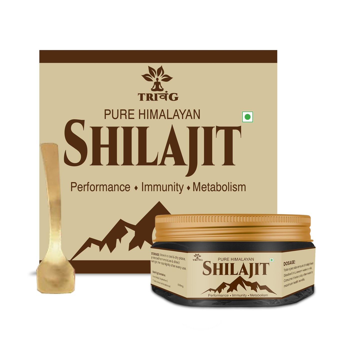 VedriSi Trivang Pure Original Himalayan Shilajit/Shilajeet Resin 100% Natural Resin 20G Pack Of 1