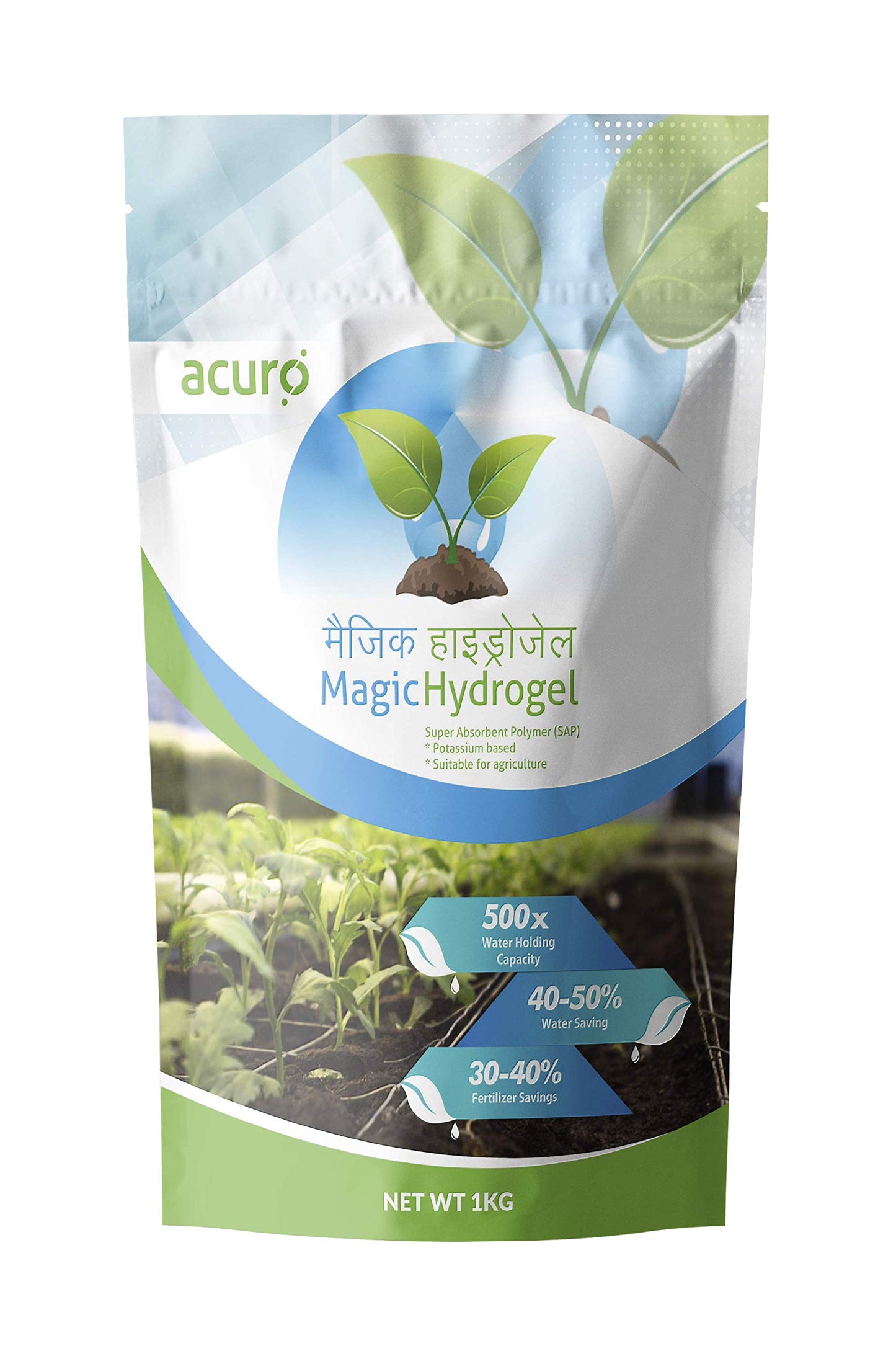 acuro MAGIC HYDROGEL For Agriculture, Home Plants And Garden (White)