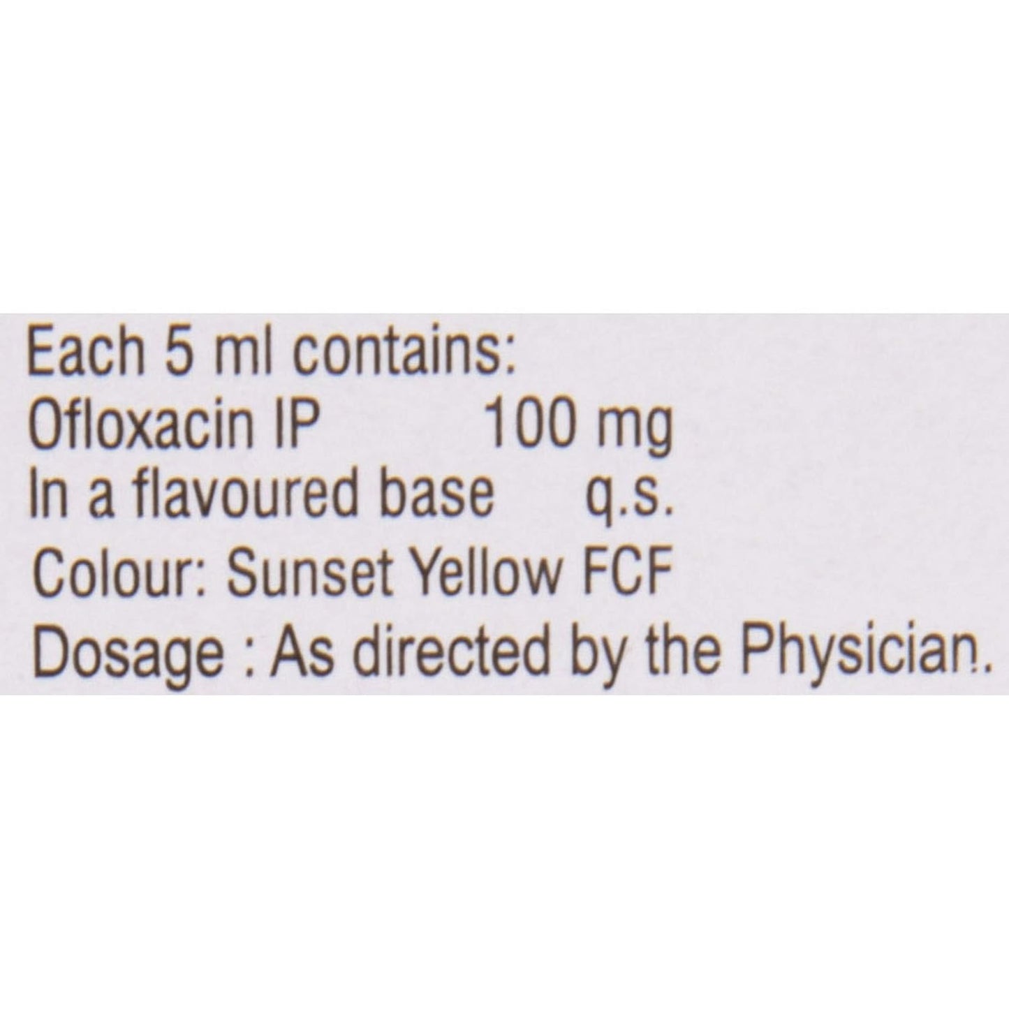 Zanocin 100 - Bottle of 60 ml Oral Solution