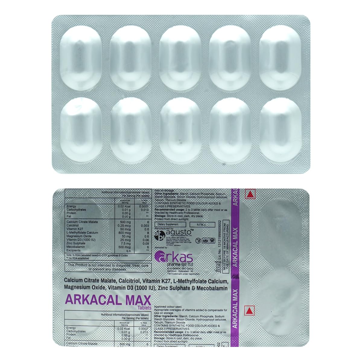 Arkacal Max - Strip of 10 Tablets