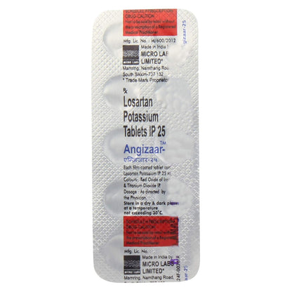 Angizaar-25 - Strip of 10 Tablets