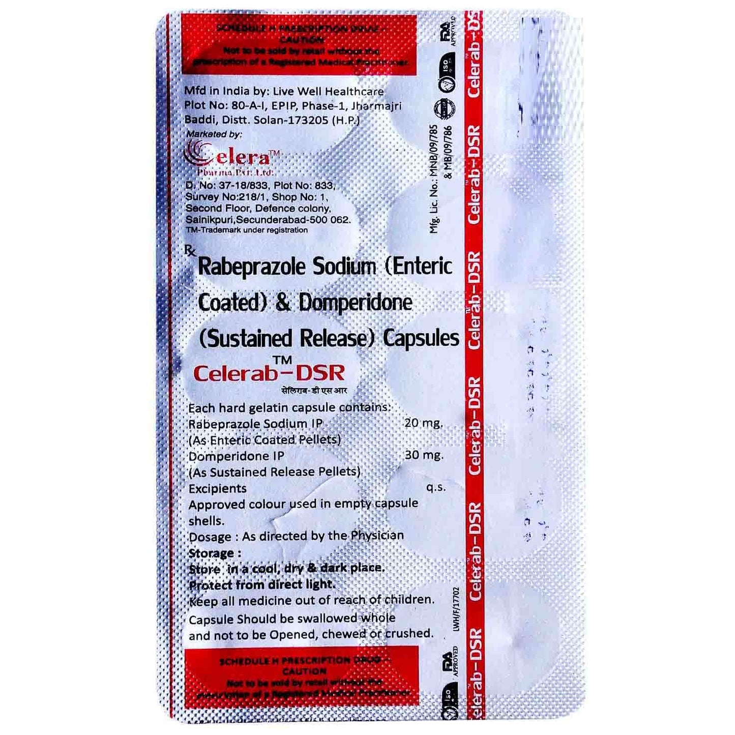 CELERAB DSR - Strip of 10 Capsules