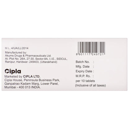 Ciplar Plus 10 - Strip of 10 Tablets