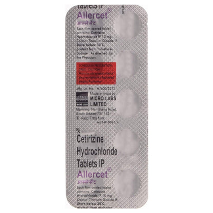 Allercet - Strip of 10 Tablets