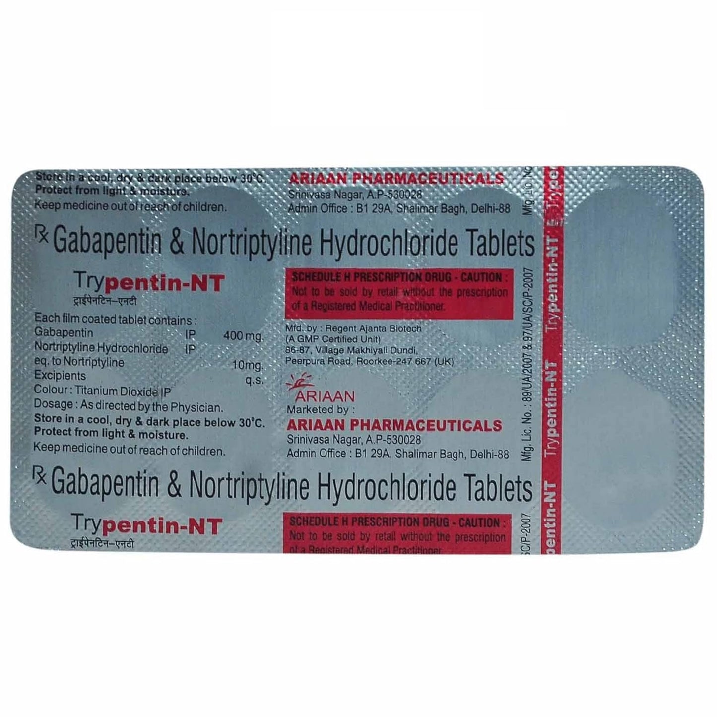 Trypentin Nt - Strip of 10 Tablets