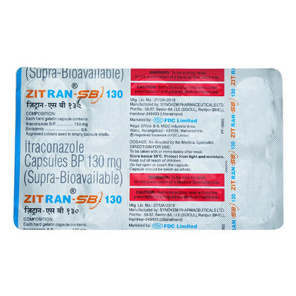 Zitran SB 130 - Strip of 10 Capsules