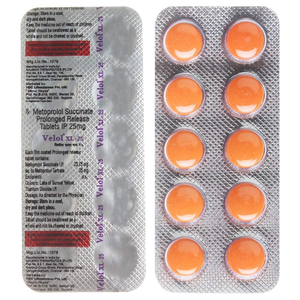 Velol XL 25 - Strip of 10 Tablets