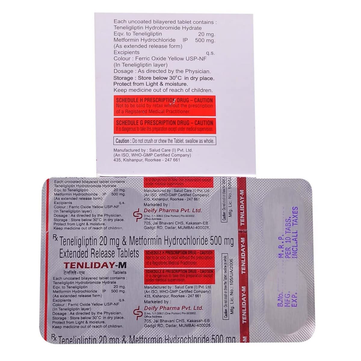 Tenliday-M - Strip of 10 Tablets